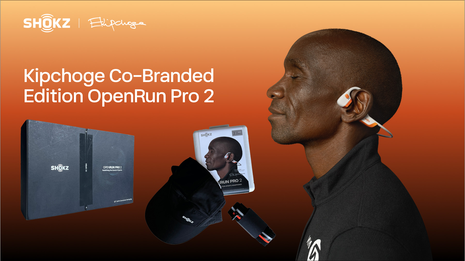 Limitowane słuchawki Shokz OpenRun Pro 2 Eliud Kipchoge